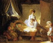 Jean-Honore Fragonard La visite a la nourrice France oil painting artist